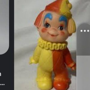 Vintage Rubber Clown Toy